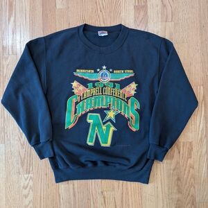 Minnesota North Stars Black Crewneck Sweater